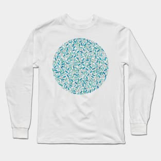 Confetti in Aqua Long Sleeve T-Shirt